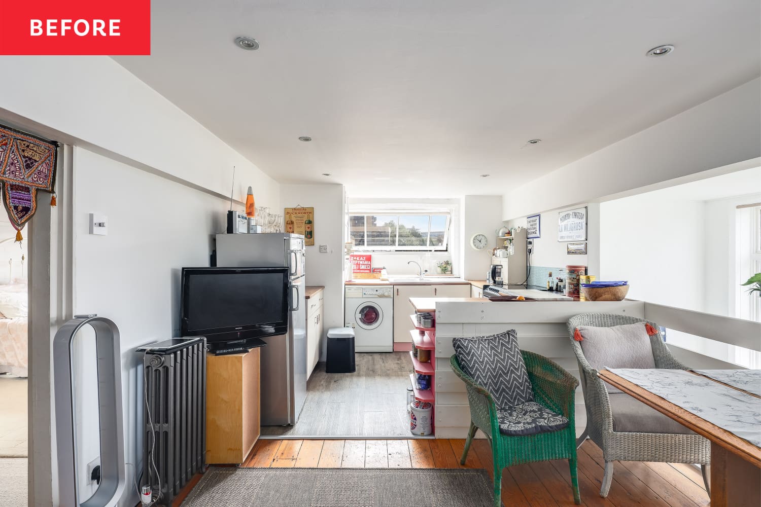 Picture of Before and After: A Poorly Laid Out Apartment's Colorful and Clever ...